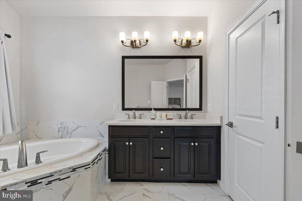 Bathroom, Dual Sink Vanities, Interior, Marble
