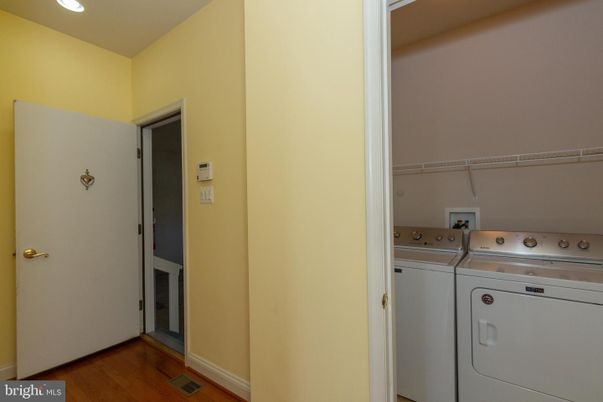 Interior, Recessed Lighting, Utility Closets, Washer, Wood Texture Flooring