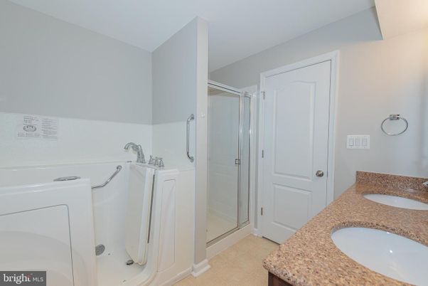 Bathroom, Dual Sink Vanities, Glass Shower, Interior, Washer