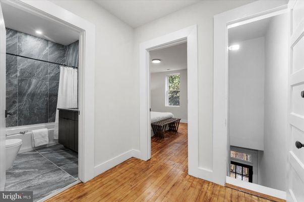 Bathroom, Interior, Recessed Lighting, Wood Texture Flooring