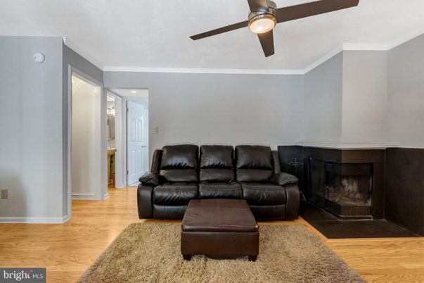 Fireplace, Interior, Recessed Lighting, Wood Texture Flooring