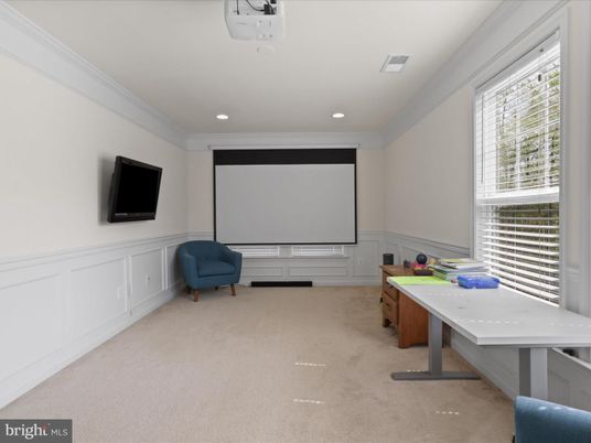 Interior, Projection Screen, Recessed Lighting