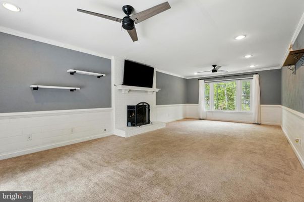 Empty room, Fireplace, Interior, Recessed Lighting