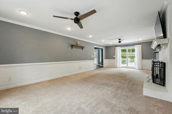 Empty room, Fireplace, Interior, Recessed Lighting