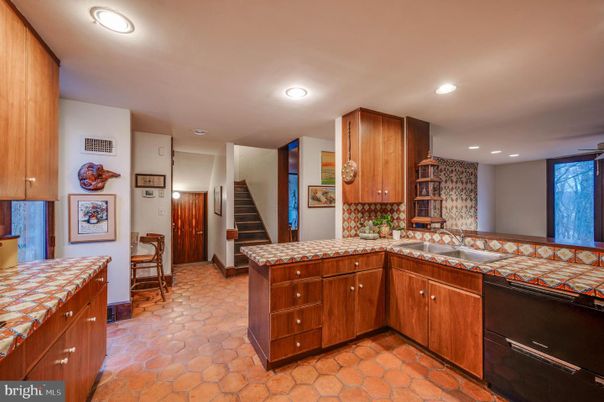 Interior, Kitchen, Recessed Lighting, Tile Countertops