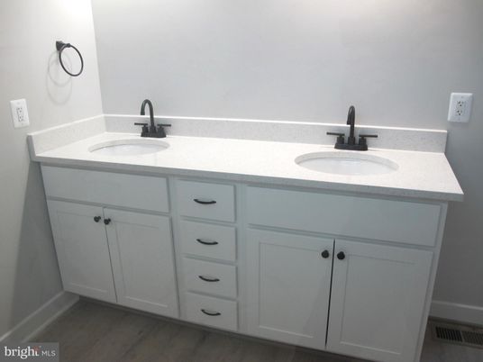 Bathroom, Dual Sink Vanities, Interior, Wood Texture Flooring