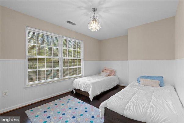 Bedroom, Chandelier, Interior, Wood Texture Flooring