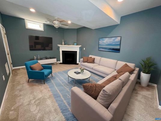 Fireplace, Interior, Living room, Recessed Lighting