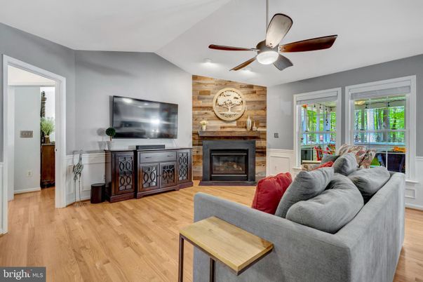 Fireplace, Interior, Living room, Wood Texture Flooring, Wooden Walls