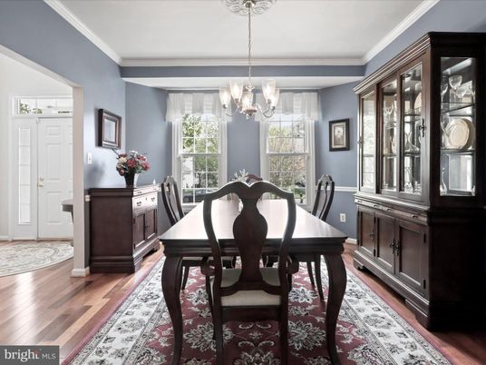 Chandelier, Dining room, Interior, Wood Texture Flooring