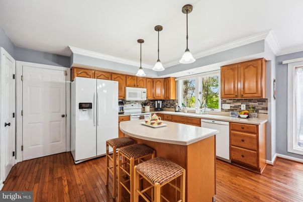Interior, Kitchen, Pendant Lights, Stainless Steel Appliances, Wood Texture Flooring