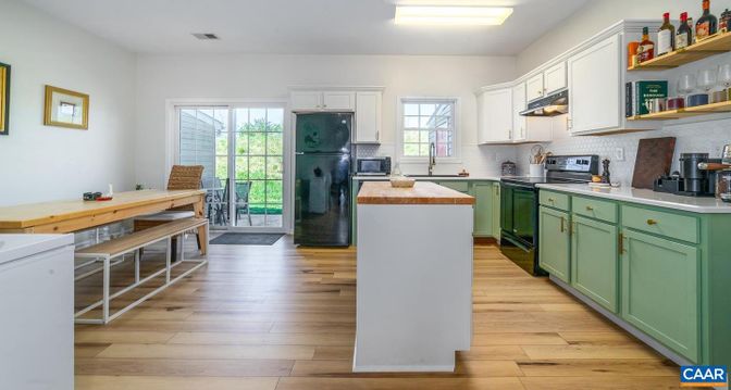 Interior, Kitchen, Wood Texture Flooring