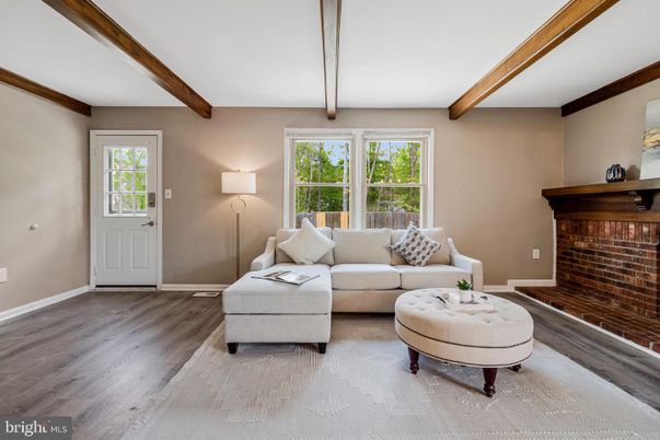 Fireplace, Interior, Living room, Wooden Beams, Wood Texture Flooring