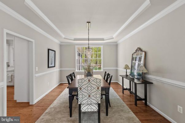 Dining room, Interior, Wood Texture Flooring