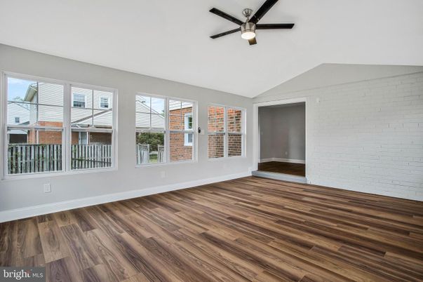 Empty room, Interior, Stone Walls, Wood Texture Flooring
