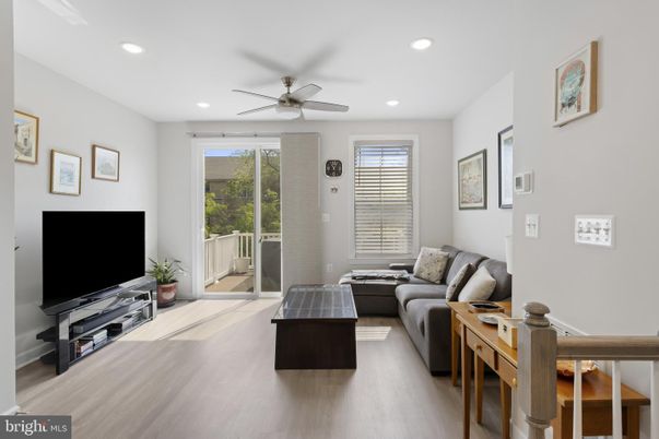 Home Office, Interior, Living room, Recessed Lighting, Wood Texture Flooring