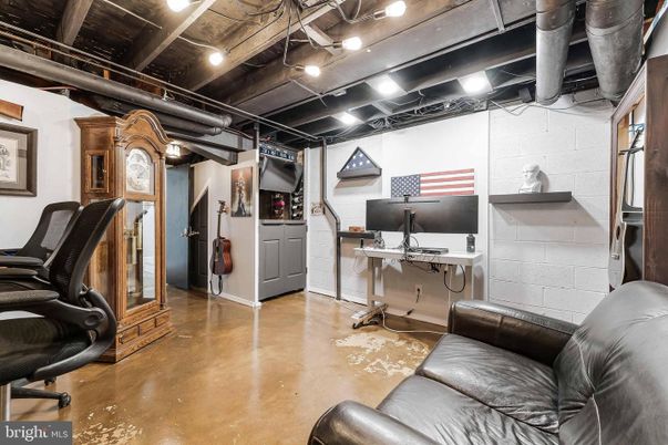Home Office, Interior, Stone Walls