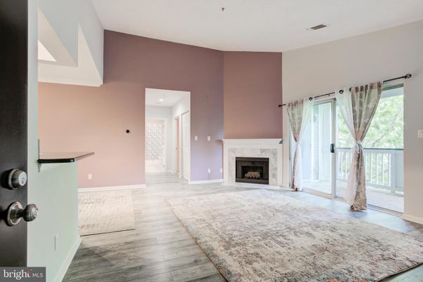 Empty room, Fireplace, Interior, Recessed Lighting, Wood Texture Flooring