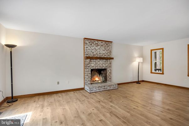 Empty room, Fireplace, Interior, Wood Texture Flooring
