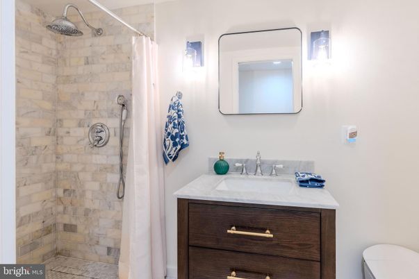 Bathroom, Glass Shower, Interior, Stone Walls