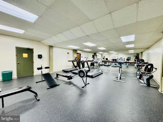 Fitness Equipment, Gym, Interior, Recessed Lighting