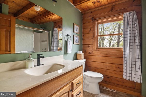 Bathroom, Interior, Wooden Beams, Wooden Ceilings, Wooden Walls