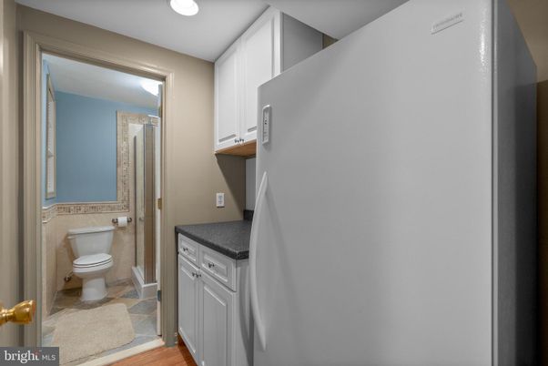Bathroom, Interior, Recessed Lighting, Wood Texture Flooring