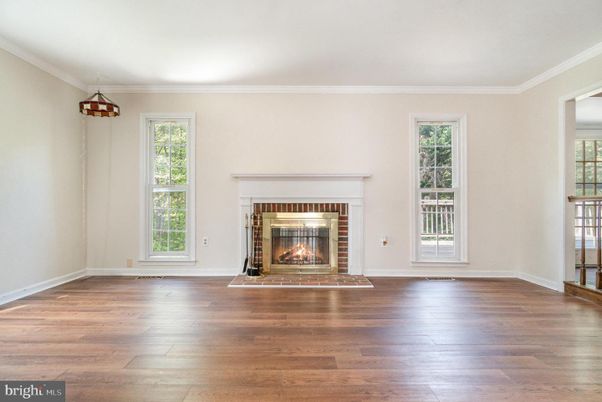 Empty room, Fireplace, Interior, Wood Texture Flooring