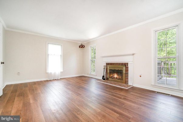 Empty room, Fireplace, Interior, Wood Texture Flooring