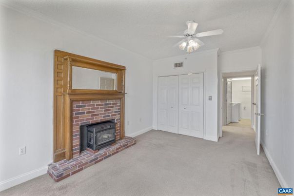 Empty room, Fireplace, Interior