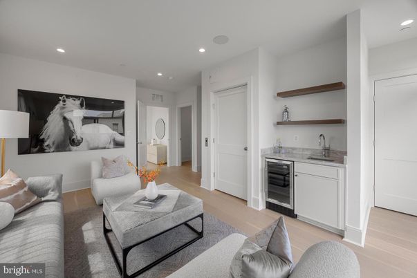 Interior, Kitchen, Living room, Recessed Lighting, Wood Texture Flooring