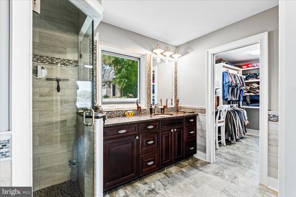 Bathroom, Dual Sink Vanities, Glass Shower, Interior, Walk-in Closets
