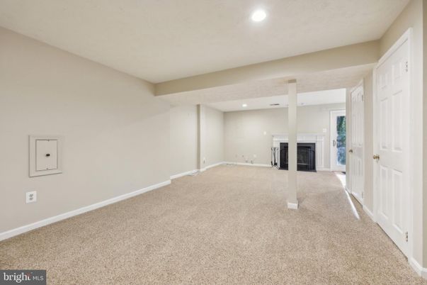 Empty room, Fireplace, Interior, Recessed Lighting