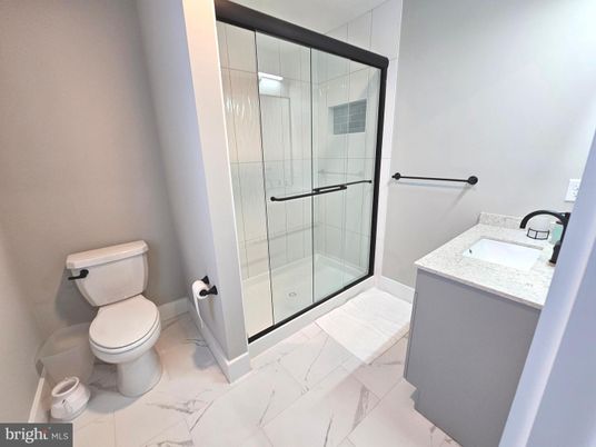 Bathroom, Glass Shower, Interior, Marble