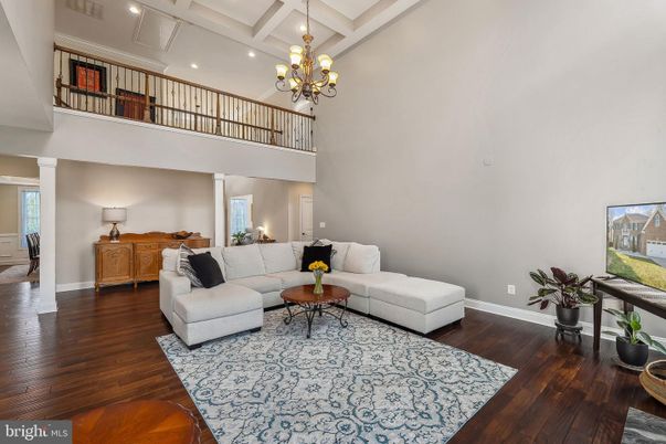 Chandelier, Interior, Living room, Recessed Lighting, Wood Texture Flooring