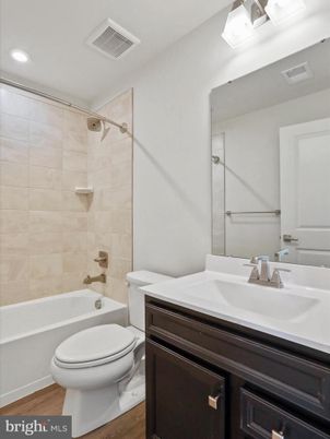 Bathroom, Interior, Recessed Lighting, Wood Texture Flooring