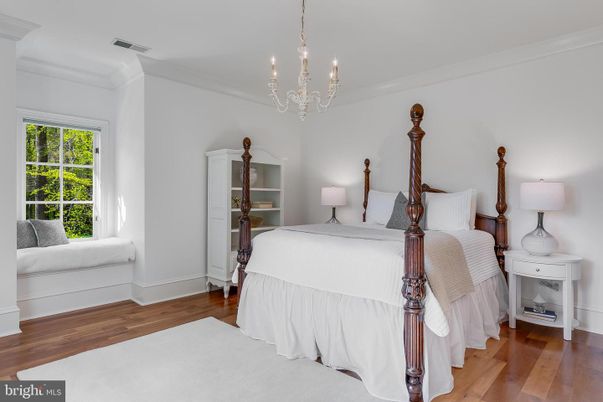 Bedroom, Chandelier, Interior, Wood Texture Flooring