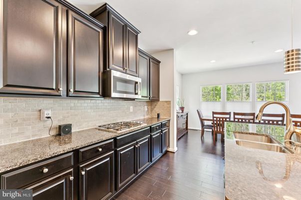 Dining room, Interior, Kitchen, Recessed Lighting, Wood Texture Flooring