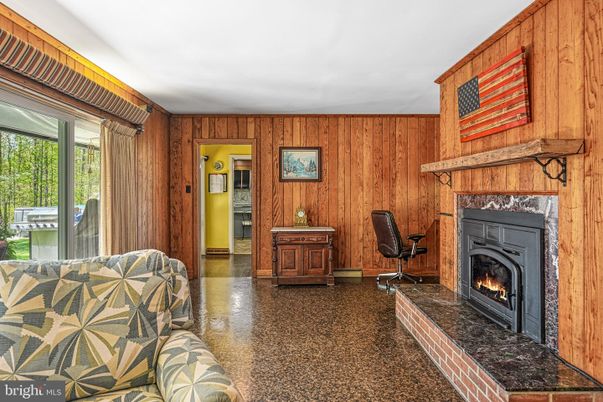 Fireplace, Interior, Wooden Walls