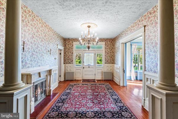 Chandelier, Fireplace, Interior, Wood Texture Flooring