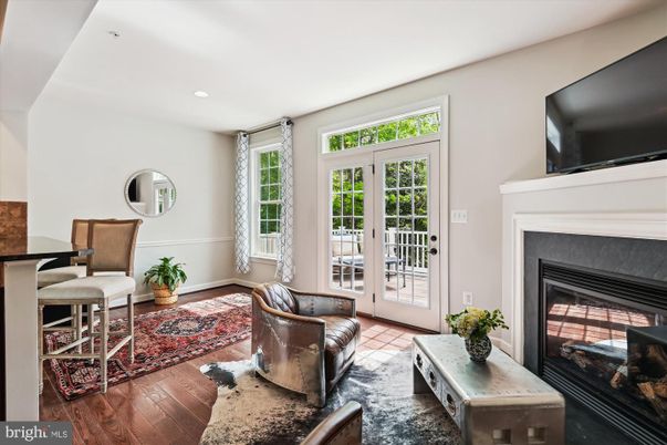 Fireplace, Interior, Recessed Lighting, Wood Texture Flooring
