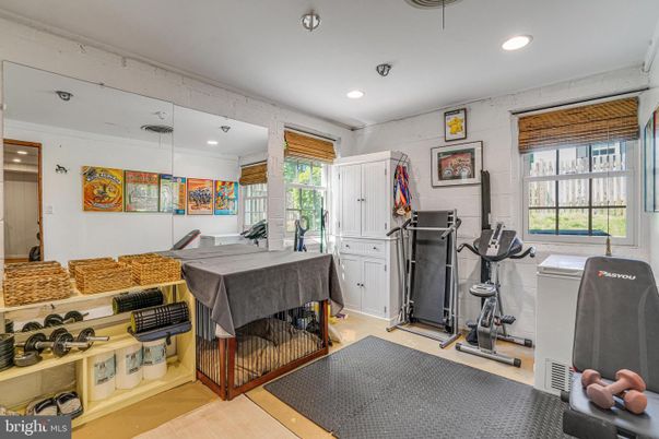 Billiard Table, Fitness Equipment, Game Room, Interior, Recessed Lighting