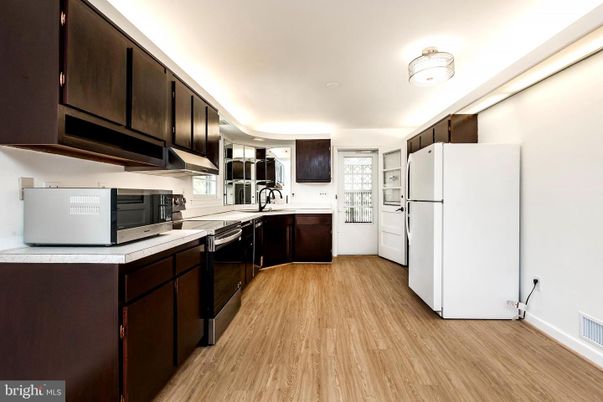 Interior, Kitchen, Wood Texture Flooring