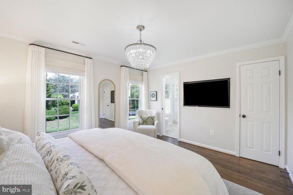 Bedroom, Chandelier, Interior, Wood Texture Flooring