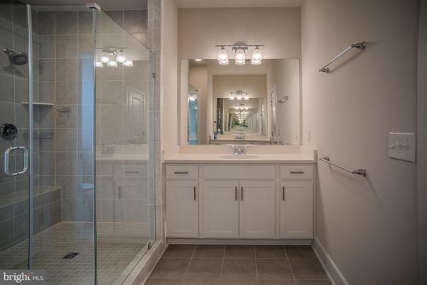 Bathroom, Dual Sink Vanities, Glass Shower, Interior