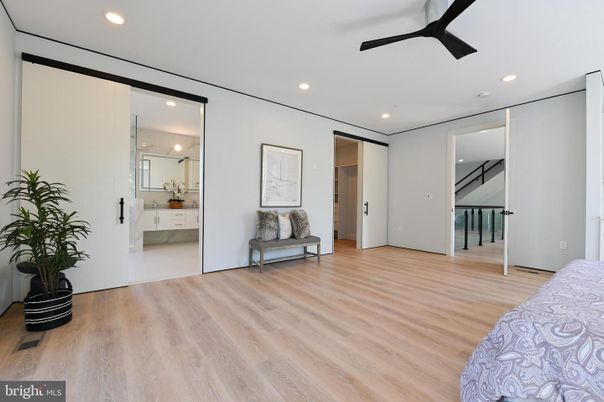 Bathroom, Interior, Recessed Lighting, Wood Texture Flooring
