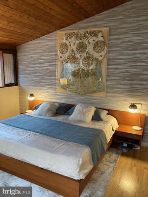 Bedroom, Interior, Wooden Ceilings, Wood Texture Flooring