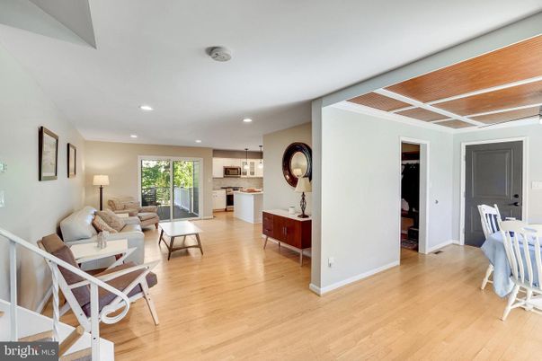 Interior, Kitchen, Living room, Recessed Lighting, Wood Texture Flooring