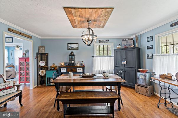 Chandelier, Dining room, Interior, Wood Texture Flooring