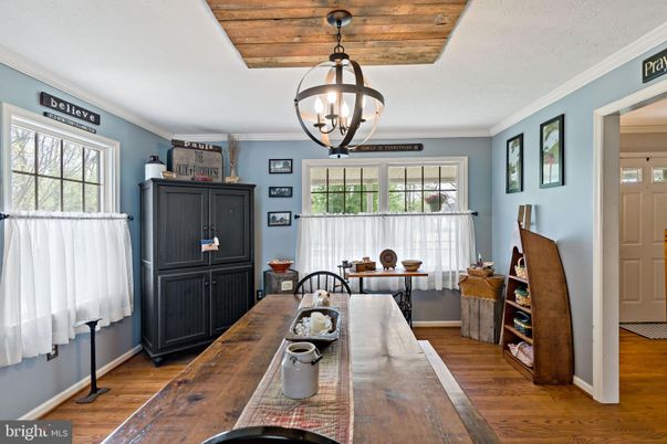 Chandelier, Dining room, Interior, Pendant Lights, Wooden Ceilings, Wood Texture Flooring
